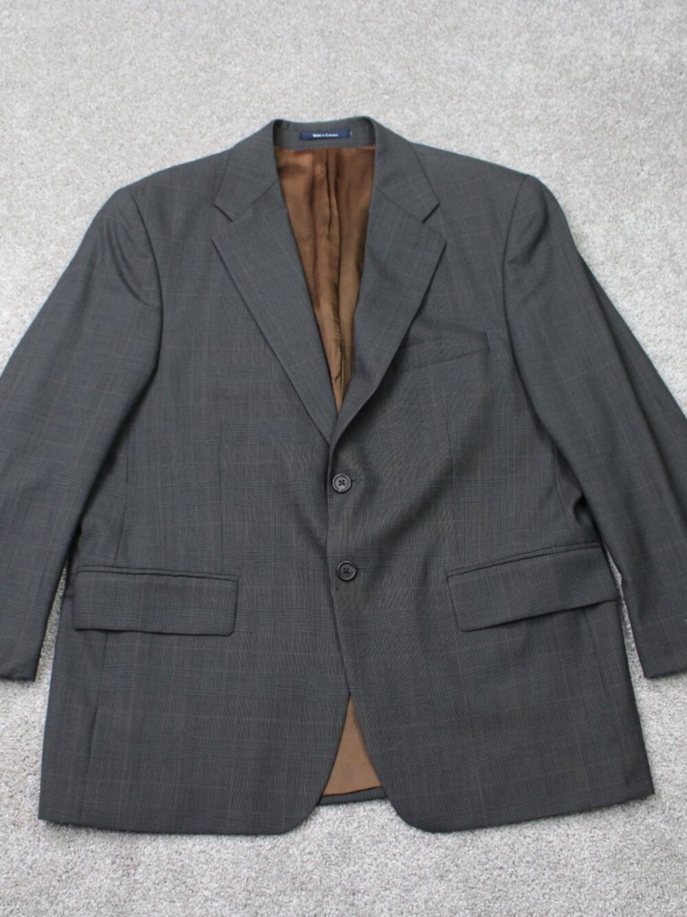 CHAPS Ralph Lauren Blazer Mens 41S Gray 100% Wool 2 Button Single Vent Jacket